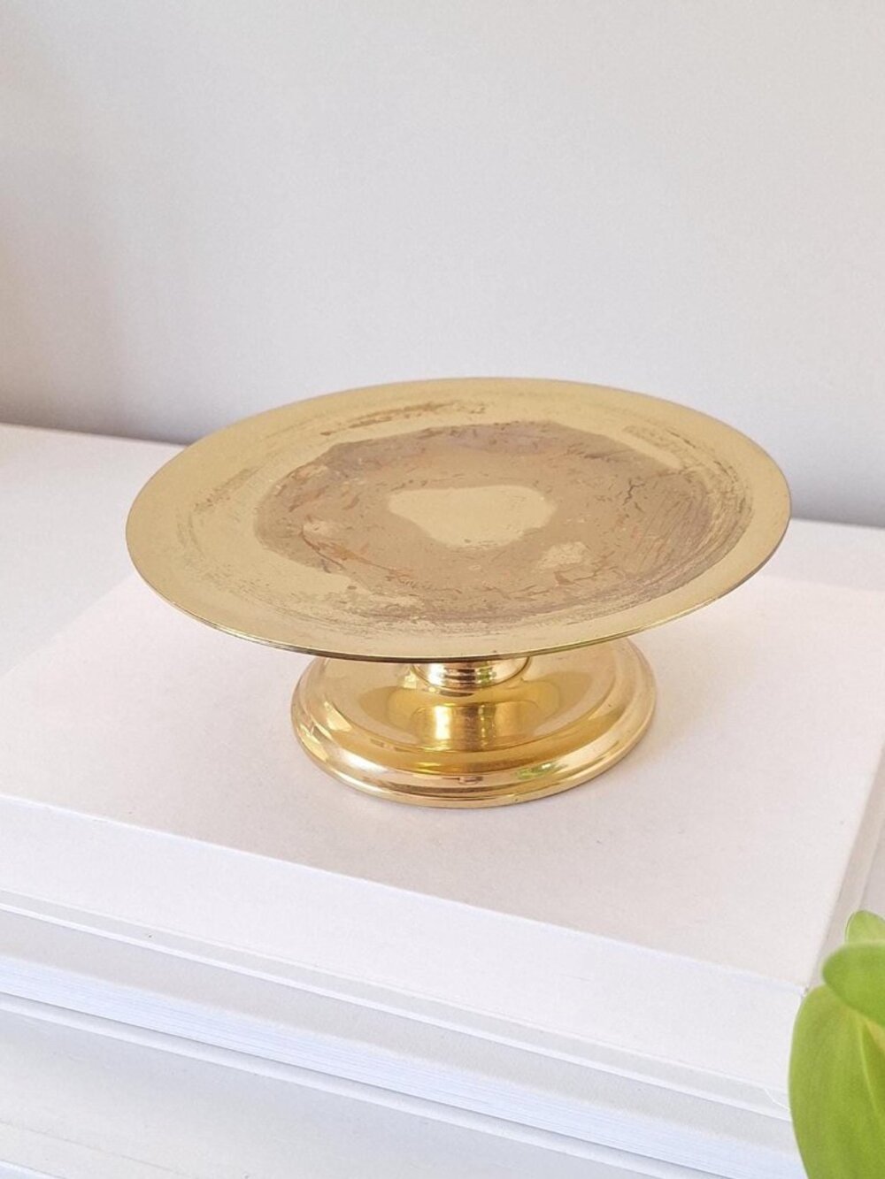 Vintage Brass 3 Wick Candle Holder - Partylite Savoy Pedestal